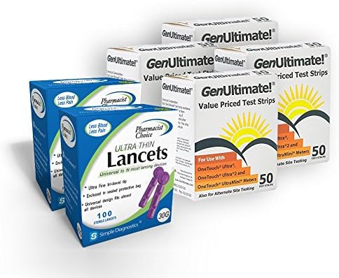 Raindrop USA - GenUltimate! 200 Test Strips with Bonus: 200 Pharmacist Choice 30G Lancets