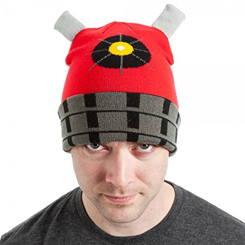 Doctor Dr. Who Red Dalek Cuffed Beanie Hat