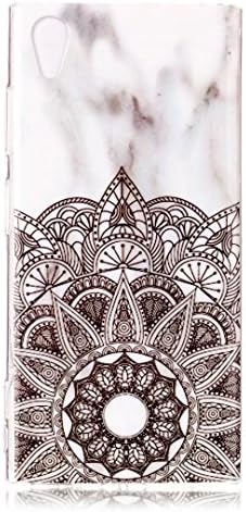 Sony Xperia XA1 Plus Case, HAOSHI [Marble IMD Series] [Shock Absorption] Slim-Fit Ultra-Thin Anti-Scratch Soft Flexible TPU Marble Pattern Cover for Sony Xperia XA1 Plus (5.5 Inch) Datura flowers