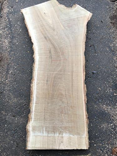 Chestnut slab, chestnut wood live edge 51" x 15" in middle x 1.75