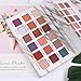 MAGEFY Eyeshadow Palette Professional 18 Pigmented Eye Shadow, 9 Matte + 9 Shimmer,Blendable Long Lasting Red Brown Metallic Glitter Eyeshadow Makeup Palette