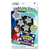 ArtSkills Poster Stars, 4 Flashing Stars with 5 LED Lights Each, Peel-n-Stick Foam Squares (PA-1324)