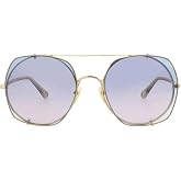 Chloe Sunglasses 2-in-1 Clip-on Eyewear with Round/Oval Metal Frame 56mm Lens