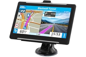 MRSXWPY GPS Navigator for Car Truck RV, Latest 2025 Map(Free Lifetime Updates) 7 inch Touch Screen Car GPS, Support Voice Turn Direction Guidance/Speed and Red Light Warning/Custom Truck Routing