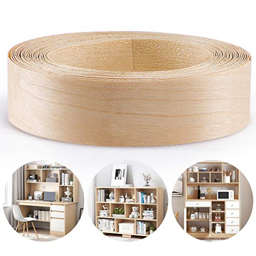 Skelang Birch Wood Veneer 11/2” x 26’, Wood Edge Tape with Hot Melt