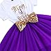 Newborn Baby Girl Princess It's My 1st/2nd Birthday Party Cake Smash Shinny Sequin Bow Tie Tulle Tutu Dress Outfit Purple (1 Year)