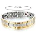 COOLSTEELANDBEYOND Stainless Steel Mens Jewelry Link Bracelet for Man 8.4 Inches Free Link Removal Kit