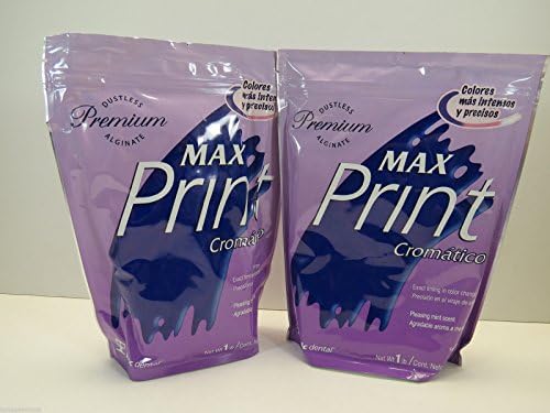 Alginate Maxi Print Cromatic Premium Dustless 1 Lb Fast Set Type I Kit 2 Uds MDC Dental
