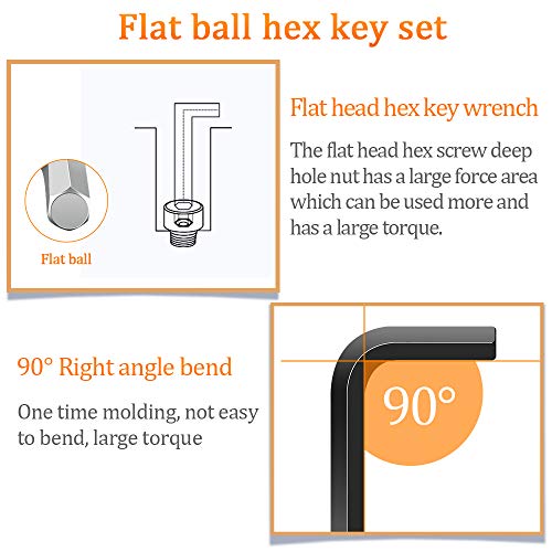 Hex Key Wrench Set, Kingsdun 30 Pcs Hex-L Allen with Hard Case - Thumbnail 2