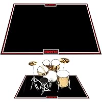 Foldable Drum Rug, 120x180cm Drum Mat Carpet, Non Slip Grip Bottom Music Rugs, Summer Gift for Drummers Indoor, Outdoor Elect