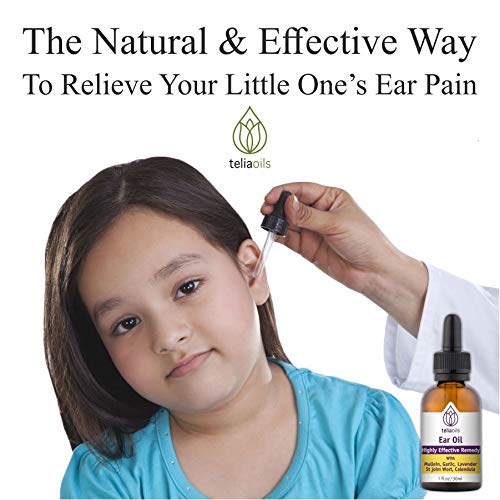 Teliaoils Natural Ear Drops Essential Oil with Garlic and Mullein