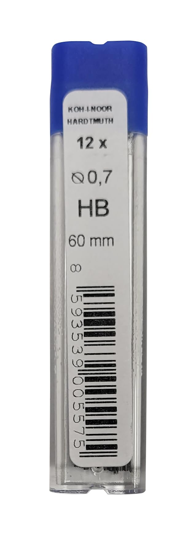 KOH-I-NOOR Fine Graphite Leads for 0.7mm Diameter 60mm HB Mechanical Pencil, 12 Count (Pack of 1)