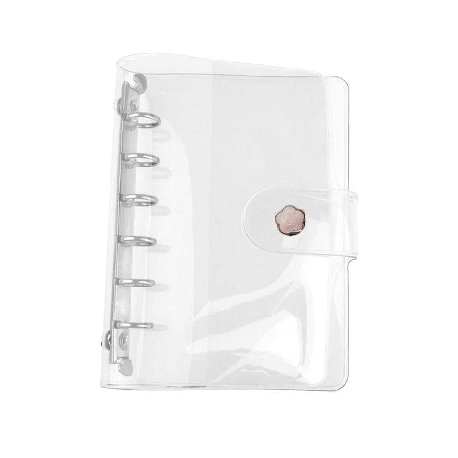A7 Binder Cover, Clear Soft PVC 6 Hole Ring Binder Refillable Paper Binder Waterproof Loose Leaf Notebook Folder Personal Planner Binder Cover for Diary, Office, Home, School