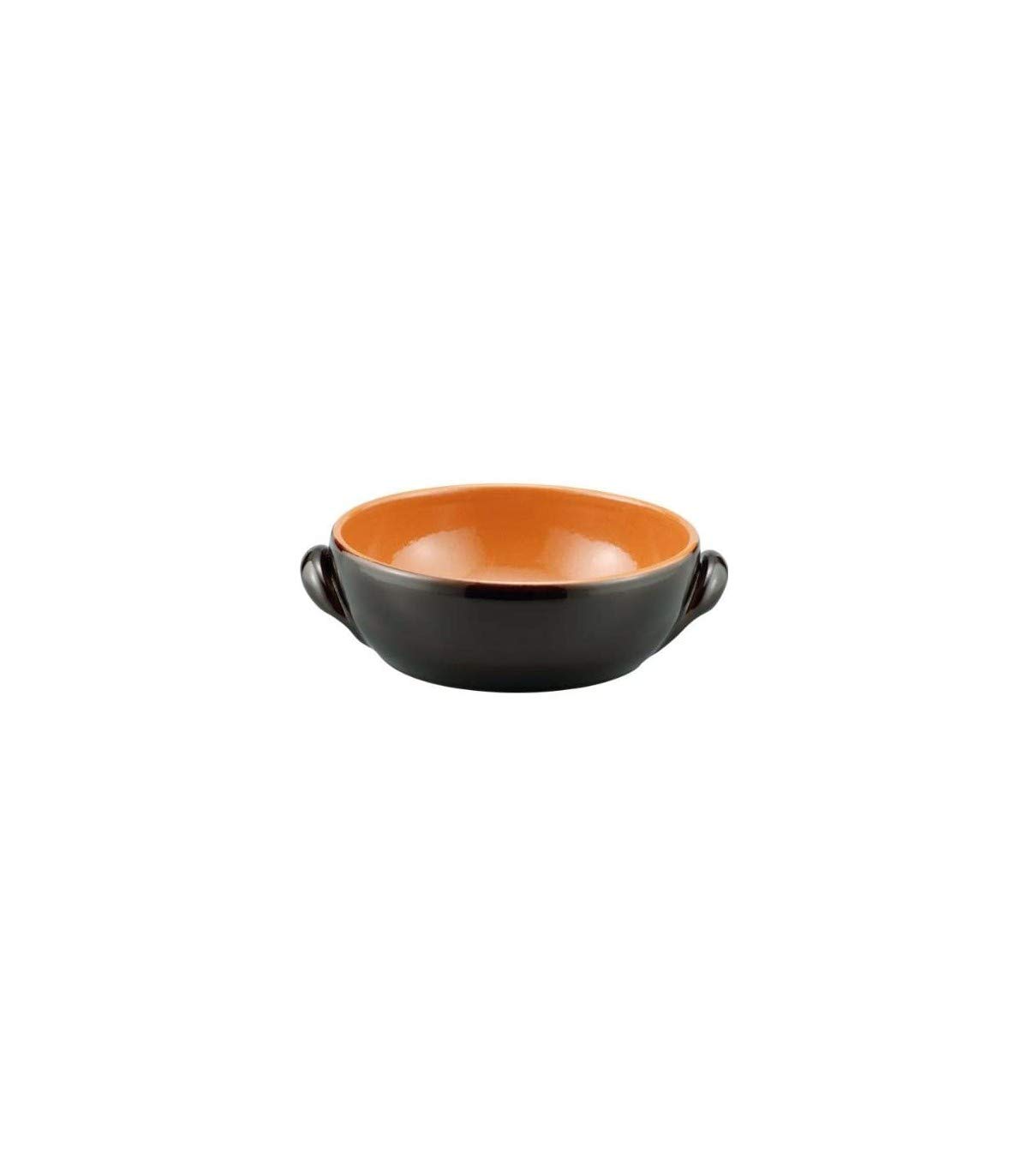 Pasabahce DE Silva Saucepan Two Handles Ceramic Brown cm 18x7 Pots and Preparation