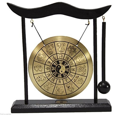 Zen Table Gong 12 Chinese Zodiac Feng Shui Meditation Desk Bell Home Decor Gift