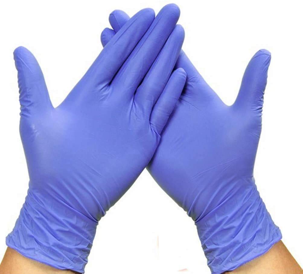 Box of 100 x Violet Disposable Nitrile Gloves Size Medium