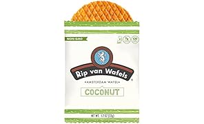 Rip Van Wafels Snack Wafels, Coconut, 1.2oz, 16 Count