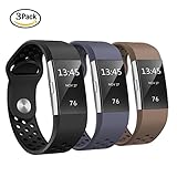 Swees For Fitbit Charge 2 Bands Sport Silicone Small & Large (5.7