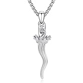Silikepa Viking Necklace for Men Women 925 Sterling Silver Vintage Viking Pendant Necklace Punk Jewelry Gift for Men Women