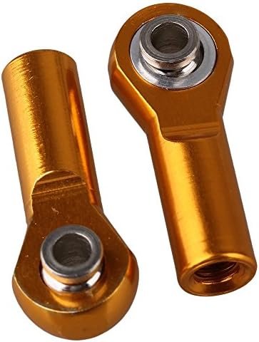 Yiguo 2pcs D10042 Aluminum M4 Link Rod End Ball Joint for RC 1:8 1:10 Model Car Upgrade Parts Yellow
