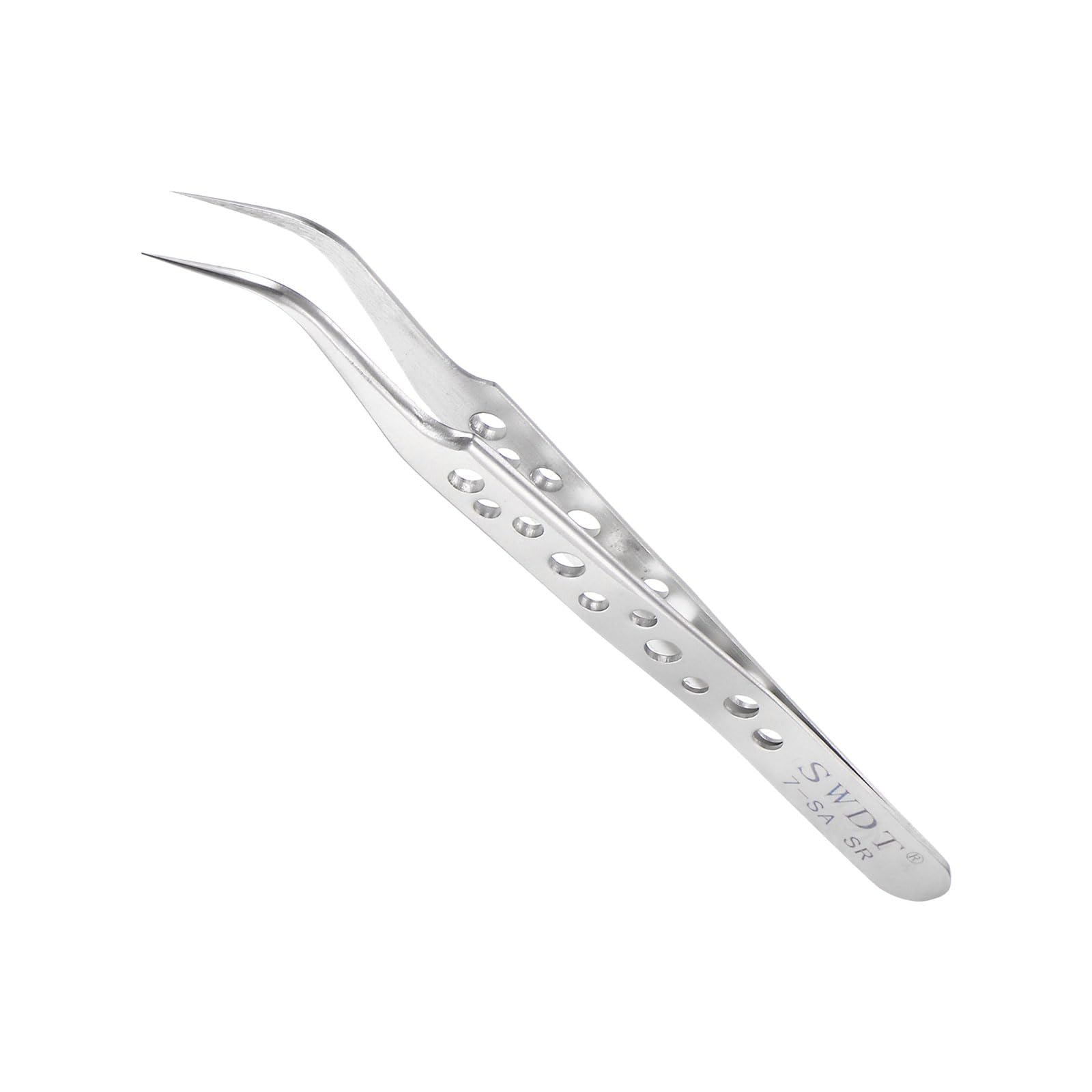 CoCud Tweezers, 12cm Length, Stainless Steel Curved Pointed Serrated Tip Tweezer - (Applications: for Mechanical Equipment Product Repair)