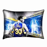 Golden State Warriors Stephen Curry Pillow Case Both Sides Cover Size 20x30 Inch