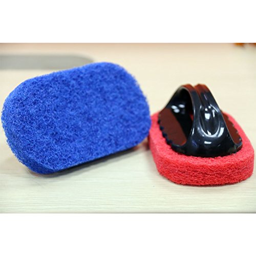 Handle Sponge Brush Cleaning for Kitchen Bathroom Tub Scrubbing Shower Bathtub Scrubber, pool Cleaning, Set of 2