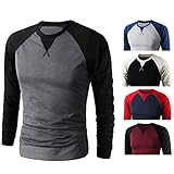 Fancyqube(TM) Men Raglan Sleeve Casual T-Shirt Tops
