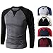 Fancyqube(TM) Men Raglan Sleeve Casual T-Shirt Tops