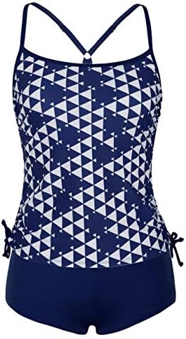 ninovino Women's Two Piece Swimsuits Tankini Top with Boyshorts Swimwear Set