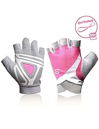 Guantes de entrenamiento de gimnasio para mujer con medio dedo, ideal para interiores y exteriores, para esculpir, kayak, SUP, piragüismo Outrigger, barco de dragón y otros deportes acuáticos