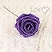 Ling's Moment Artificial Flowers 50Pcs Purple Roses Decor w/Stems,3