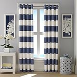 Nautica Cabana Stripe Drape Set, Cadet Blue