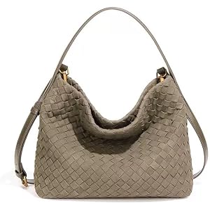 Woven Tote Bag for Women Designer Shoulder Handbag Leather Top Handle Hobo Purses