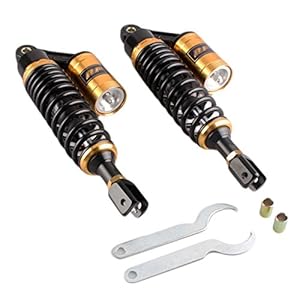 GZYF 12.5″ 320mm A Paar Schokdempers Suspension Clevis Scooter Quad Zwart & Goud