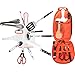 Bisgear 13pcs Backpacking Camping Cookware Kitchen Utensil BBQ Organizer Travel Mess Kit with Water Resistant Case, Cutting Board, Rice Paddle, Tongs, Scissors, Knife, Spork, Wine Openerthumb 1