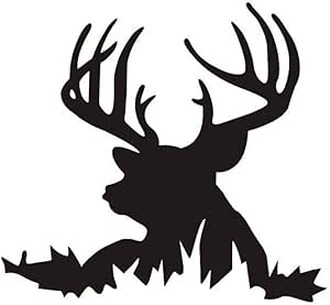 ZJfong Cabeza de ciervo silueta calcomanías de pared de vinilo