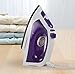 Westinghouse WSI200 Pro-Series Steam Iron with 5.1 oz.Water Tank, 1200 Watts, 3-Way Auto-Off Safety Function, White with Accents, Purple