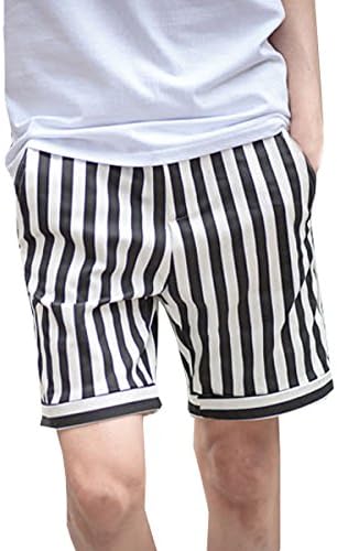 Amazon ケリーアンドサリー Kelly Sally ショートパンツ メンズ ストライプ 短パン 半ズボン ショーパン ハーフパンツ 半パン ボトムス クロップドパンツ ７分丈 Cn Iｆ 339 31 ブラック ショートパンツ 通販