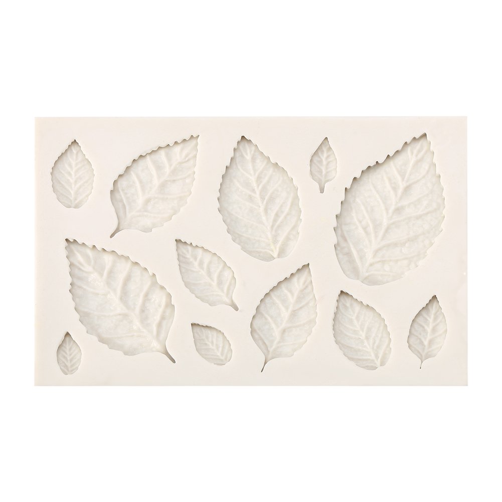 Leaves Shaped Silicone Baking Moulds, 12 Cavity, Food Grade, 3D Bakeware Molds Cake Handmade Baking Tools Tray, for Chocolate, Candy, Pudding, Jelly, Dog Treats