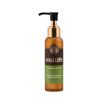SoulTree Nourishing Hair Oil with Methika, Bhringraj & Virgin Coconut Hair Oil, 120 ml