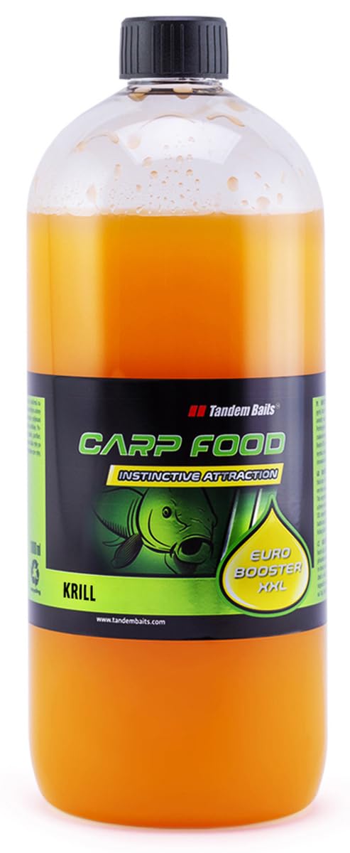 Tandem Baits Euro Booster XXL for Carp Boilies Krill | Carp Fishing Boilies | Carp Fishing Bait | Carp Bait | Carp Fishing Accessories for Monster Fish 1 L