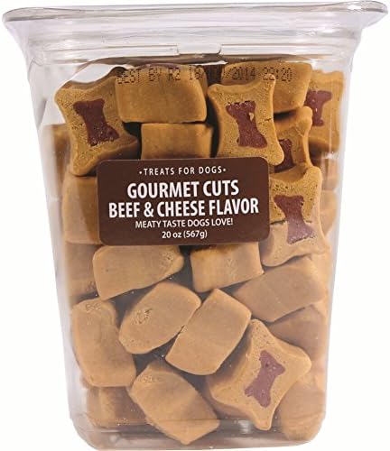 Triumph Pet Industries Gourmet Cuts Dog Treats, Beef and Cheese Flavor, 20 Ounce Container