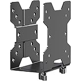suptek Thin Client Mount Bracket Adjustable Mini PC Mount Bracket,CPU VESA Under Desk and Monitor Arm Computer Holder, Black, ZJJ002