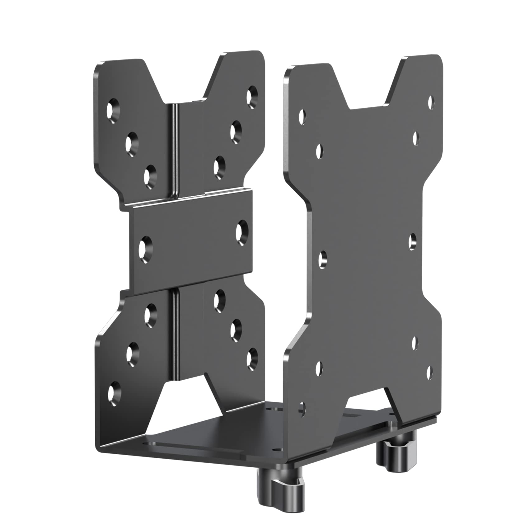 Photo 1 of suptek Thin Client Mount Bracket Adjustable Mini PC Mount Bracket,CPU VESA Under Desk and Monitor Arm Computer Holder, Black, ZJJ002