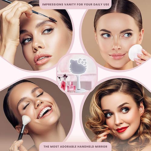 Impressions Vanity Hello Kitty LED Handheld Mirror, Makeup Vanity