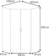 Reflect 2 Piece Wardrobe Bundle | 2 Door Corner & Plain | Black Gloss view 2