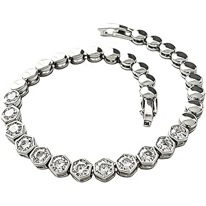 mdaeio 14K Gold Plated CZ Tennis Bracelet for Women Dainty Sparkling Hypoallergenic Non-Tarnish Bracelet Gift