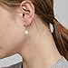 Pearl Earrings Dangle Pearls Earrings Silver Pearl Earrings for Women Sterling Silver Pearl Earrings Simulated Pearl Earrings Silver Pearl Dangling Earrings Pearl Leverback Earrings 10MM