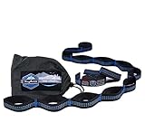 Hammock Straps by Youphoria Outdoors - 2 Straps - 12 Point Daisy Chain Design with Easy Loop + Pull Setup! Holds up to 400 lbs (200 lbs each) - Quality and Strength Tested! 100% Satisfaction Guarantee